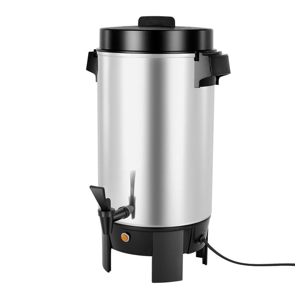 Commercial Coffee Urn 40 Cup 203oz Hot Beverage Dispenser Dripless Faucet 1090W Quick Brewing Coffee Maker Automatic Temperature Control for Catering Party Church Restaurant