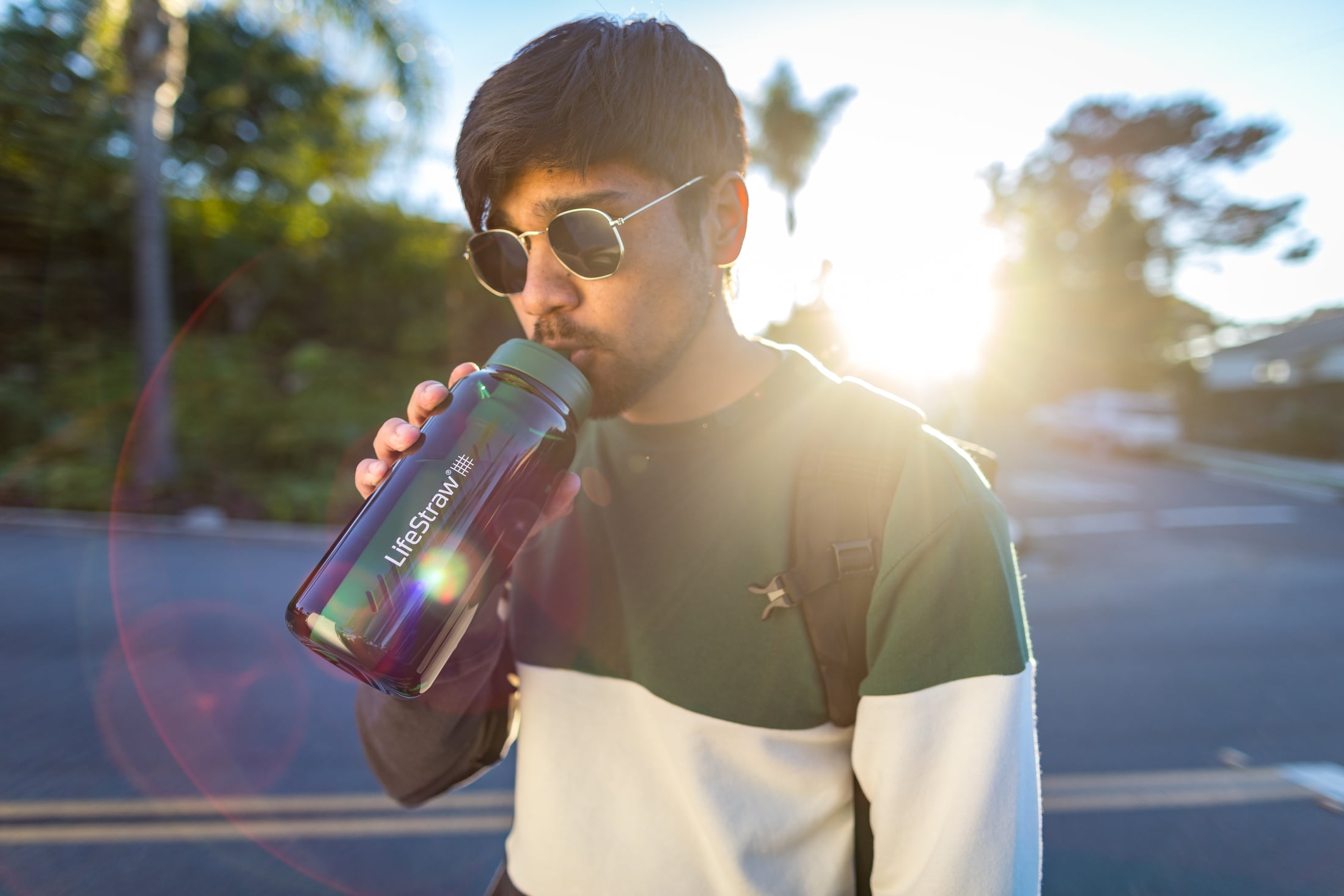 LifeStraw Go Series Water Filter Bottle; 1L; Clear