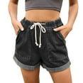 thumbnail image 1 of Aayomet Women's Ripped High Waisted Stretchy Denim Jean Shorts, Gray, XXL, 1 of 5