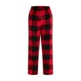thumbnail image 5 of ibiyuan Mens Pajama Pants Set Cotton Lightweight Plaid Sleep & Lounge 3-Pack PJ Bottoms with Pockets and Button Fly, 5 of 9
