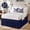 Navy Blue, variant on AzulHome Queen Bed Skirt 18 Inch Drop Dust Ruffle, 90GSM with 2 Adjustable Elastic Belts, Easy Fit Wrap Around (Gray)
