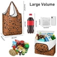 thumbnail image 3 of 5 Pack Foldable Shopping Bag,Halloween Spooky Icons Pattern Reusable Grocery Bags with Pockets,Large Reusable Tote Bags with Handles Waterproof & Lightweight, 3 of 6
