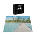 thumbnail image 3 of Ambesonne Tropical Jigsaw Puzzle Durable Cardboard, Maldives Island Beach, 1000 pcs, Fern Green Turquoise, 3 of 5