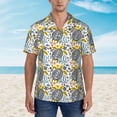 thumbnail image 2 of Sikiie Sea Turtle Print Men's Hawaiian Shirt, Summer Beach Button Pocket Short Sleeve T-Shirt,3X-Large, 2 of 7