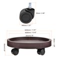 thumbnail image 2 of Unique Bargains Round Plastic Plant Pallet with Wheels Plant Saucers Dolly Brown 12", 2 of 5