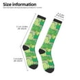 thumbnail image 4 of Vsdgher Crocodile And Bush Print Thigh High Socks Extra Long Stretchy Sock Women Over Knee High Opaque Stocking Daily Wear, 4 of 5