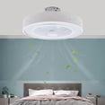 thumbnail image 4 of Anqidi Enclosed Round Ceiling Fan Light Invisible Dimmable Pendant Fan Light Semi Flush Mount Chandelier w/Remote (Constellation), 4 of 12