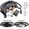 thumbnail image 4 of Boho Floral Print Crescent Crossbody Bag Adjustable Strap Compact Nylon Dumpling Purse Suitable for Spring Summer and Autumn Outings, 4 of 5