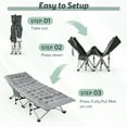 thumbnail image 3 of Seeutek Folding Camping Cot for Adults Portable Outdoor Bed Heavy Duty Sleeping Cots for Camp with Pillow and Carry Bag, 1200D Double Layer Oxford, 500 LBS(Max Load), 3 of 8