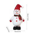thumbnail image 3 of Vacemry Under $5 Light Up Christmas Doll Figures, Santa Claus Snowman Ornaments Set, LED Standing Figurines Decor Collection, Holiday Xmas Decoration for Table, 3 of 6