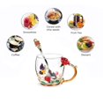thumbnail image 3 of Juego de tazas de té DUMVOIN, taza de café de vidrio con cuchara para amantes del té, 3 of 7
