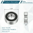 thumbnail image 2 of 1616-2RS Deep Groove Ball Bearing, 3pcs, 1/2" x 1-1/8" x 3/8", Z2 Double Rubber, 2 of 6