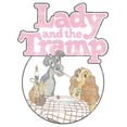 thumbnail image 2 of Boy's Lady and the Tramp Distressed Spaghetti Kiss Movie Logo  Graphic Tee White Medium, 2 of 4
