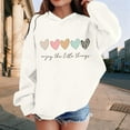 thumbnail image 6 of WOYY Toddler Girls Fleece Hoodie Hearts Print Hooded Sweatshirt Pullover Top, Sizes 4-5T, 6 of 8