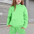thumbnail image 2 of WERYOUNG Girls Hoodies Long Sleeve Solid Color Hooded Sweatshirts Loose Fit Casual Pullover Hoodies With Pocket For Kids Comfortable Tops 12-13 Years, 2 of 4