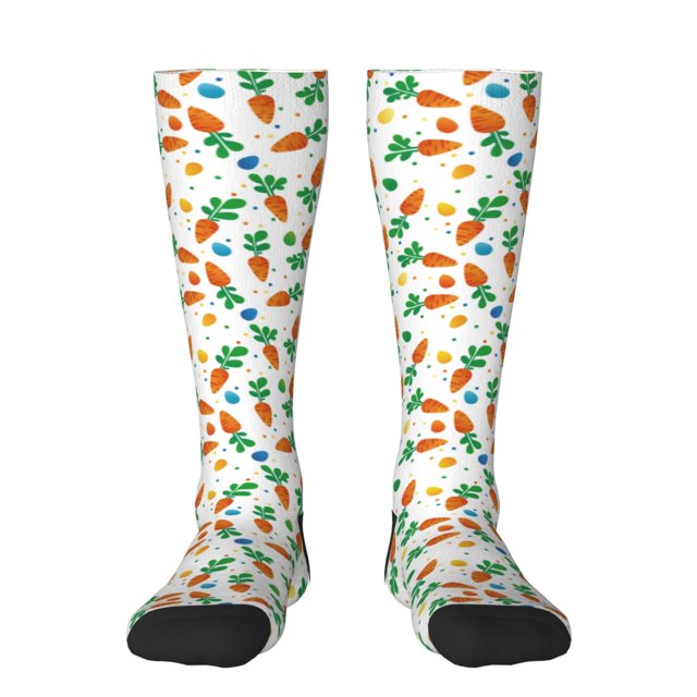 Balery Cute Carrot Calcetines novedosos Calcetines deportivos Calcetines hasta la rodilla Calcetines de algodón Calcetines originales y geniales