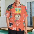 DNAGSB Miniature Dogs Cute 265 Mens Casual Shirts, Casual Mens Summer