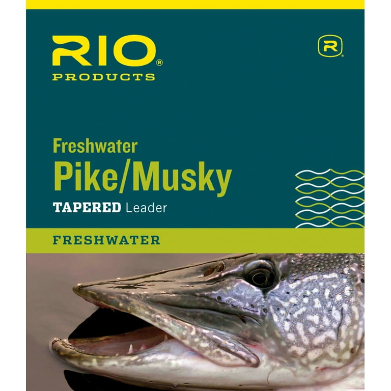 RIO Pike/Musky II Tapered Nylon Coated Wire Fly Fishing Leader w/ Snap Link
