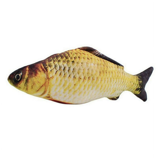 30 CM Cat Toy Simulation Fish Toy Cat Mint USB Charging Silver Arowana