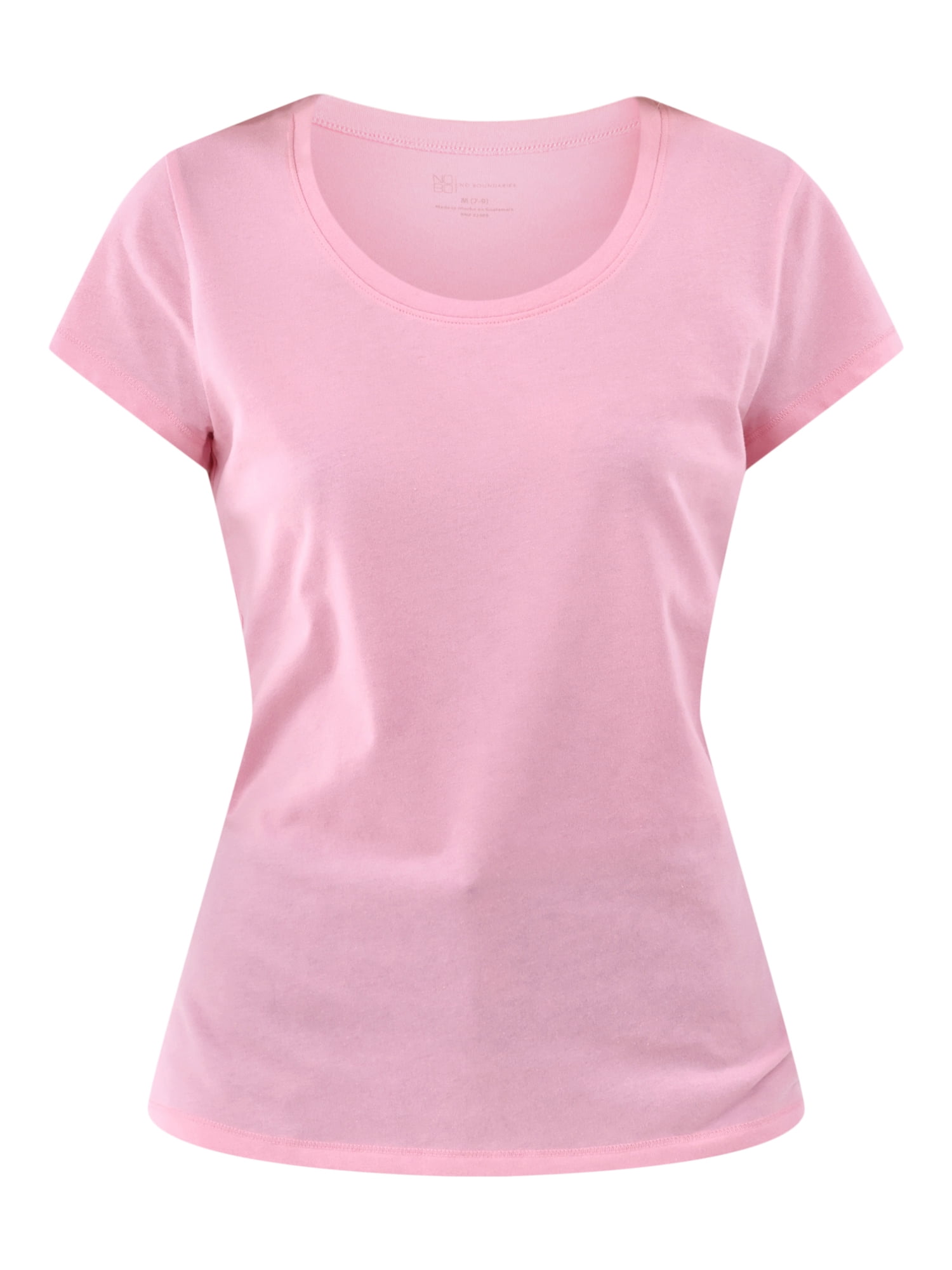 No Boundaries Scoop Neck Tee with Short Sleeves, 1 or 3-Pack, Women’s
