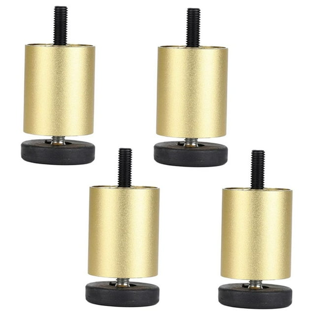 4x Pieds de Meuble en Alliage d'Aluminium pour Canapé-Lit Réfrigérateur Armoire Pieds de Machine à Laver - Doré 6 cm