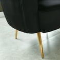 thumbnail image 4 of Darque Contemporary Flannelette Shell-Tufted Upholstered Chair, Black, 4 of 4