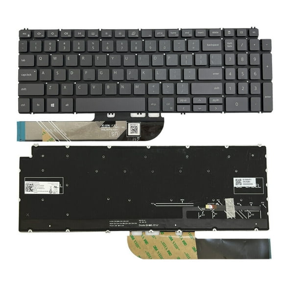 New US Black English Backlit Laptop Keyboard (Without palmrest) Replacement for Dell Inspiron 5584 5590 5593 5594 5598 7590 7591 7791 2 in 1 Light Backlight
