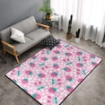 thumbnail image 2 of Cute Berry Strawberry Flower Shaggy Area Rug, Rugs for Living Room Bedroom Non Slip Door Mat Indoor Carpet Machine Washable Nursery Home Decor Floor Mats for Entryway 60x39in-#, 2 of 5