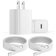 thumbnail image 1 of 50+ bought since yesterday USB C Charger iPhone 17 16 15 Charger, [MFi Certified] 2 Pack 20W PD White Fast Charger Block with 6FT USB C Cable Compatible with iPhone 17/16/15, iPad, Galaxy, Android, 1 of 1