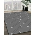 thumbnail image 2 of Ahgly Company Indoor Round Patterned Gray Dolphin Gray Area Rugs, 8' Round, 2 of 6