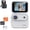 White, variant on DCWNF 360 °   Action Camera with Flip Screen, Multi-Functional Panoramic Camera for Cycling, Image Stabilization & Chest Mount, Immersive for Adventure Recording