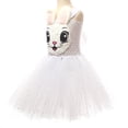 thumbnail image 5 of Girls' Easter Party Tulle Dress With Plush Bunny Ears Sleeveless Puffy Skirt Holiday Performance Role Play White 8 Y-9 Y, 5 of 7