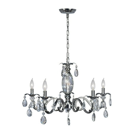 

Clara Crystal and Metal Chandelier in Polished Chrome Finish