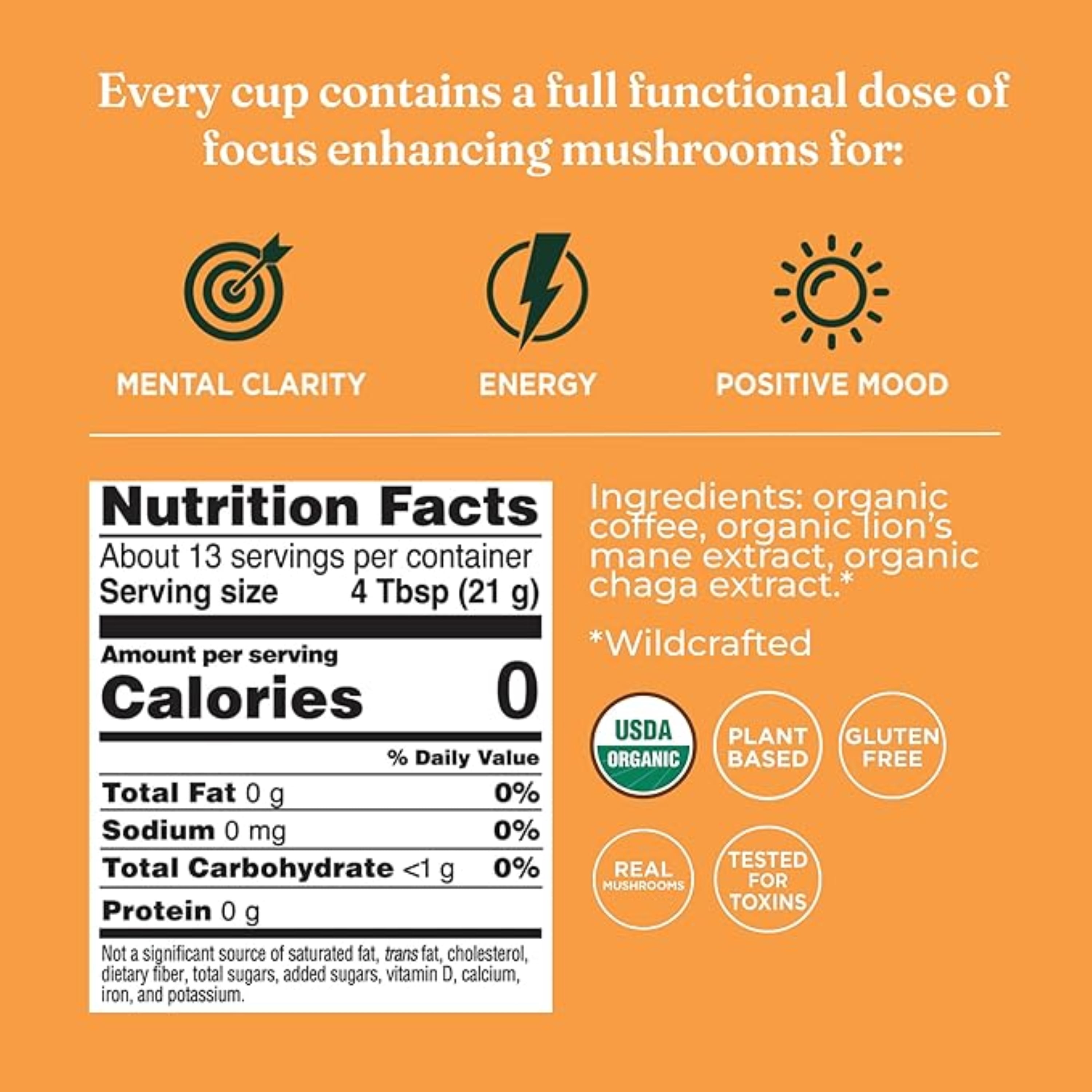 Four Sigmatic Organic Lion's Mane Ground Coffee, 10 OZ