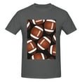 thumbnail image 4 of Bingfone Brown Football On Black Men'S Loose Fit Short-Sleeve Pocket T-Shirt, 4 of 7