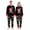 Black, variant on Qaltryn Christmas Pajamas for Women and Men Plush Soft Matching Family Sleepwear Santa Print Long Sleeve Top and Pants Set for Holiday Home Loungewear