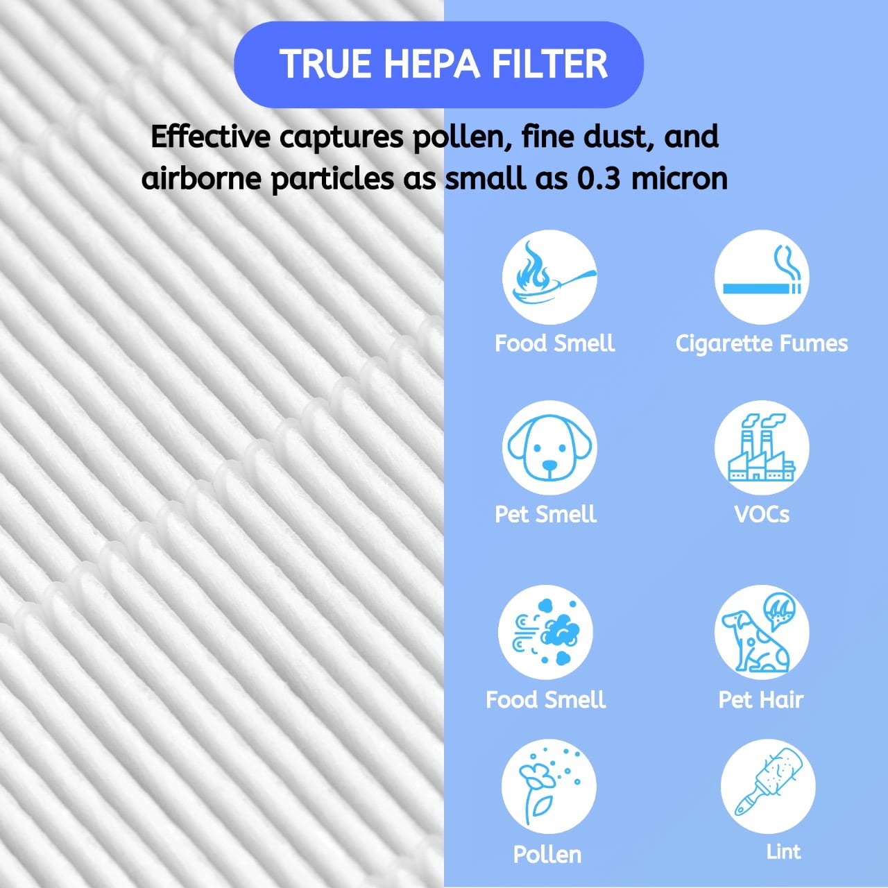 Nisipra AP03 Replacement HEPA Filter for Portable Small Air Purifier Model AP03, 8 Packs