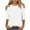 White, variant on Yxbdin Cold Shoulder Blouses for Women Casual Crew Neck Basic Shirts Comfy 3/4 Sleeve Solid Color Tshirts Outdoor Vacation Outfits for Fall
