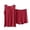 Burgundy, variant on Wyobmus Womens Plus Size Pajama Set Summer Loose Cotton Sleewear Solid Sleeveless Front Pleat Tops Elastic Waist Short Two-Piece Pajama Sets X-5X Green