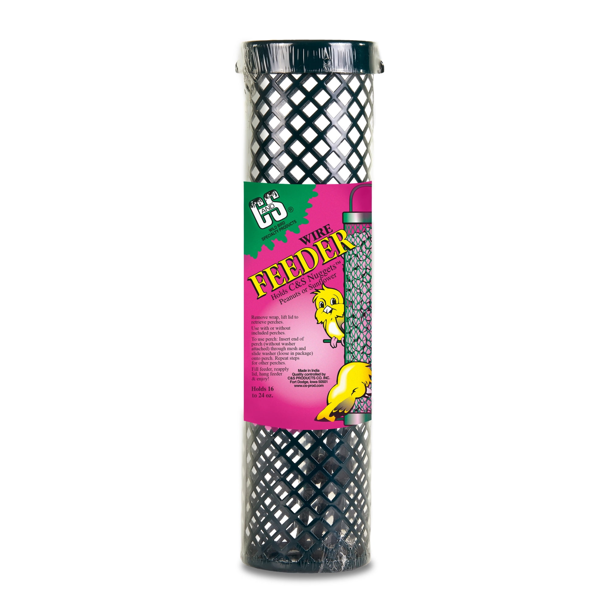 C&S Products Green Wire Suet Nugget or Ball Wild Bird Suet Feeder