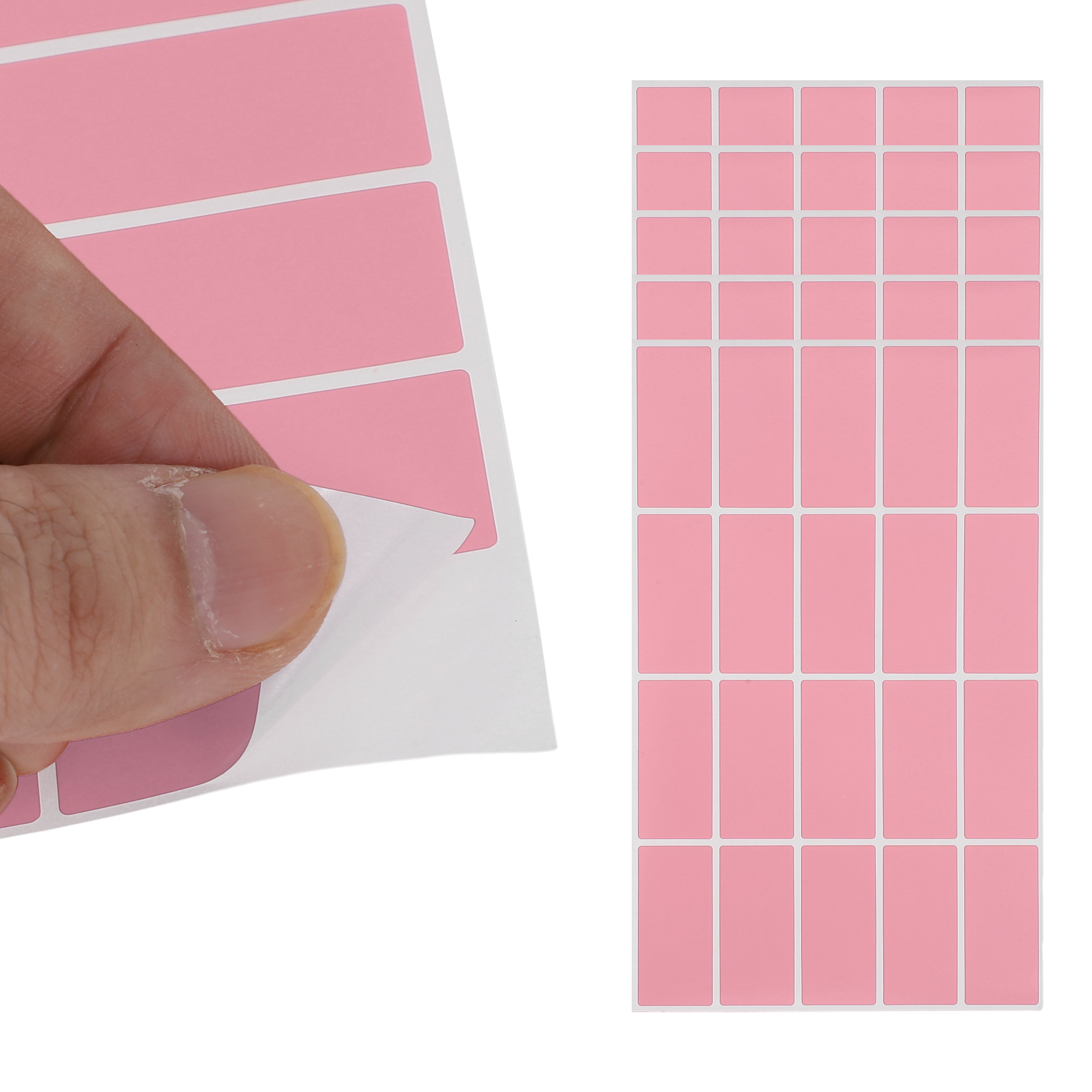 Unique Bargains Handwritable Rectangle Gift Stickers 1.57"x0.75" 20 Pcs Pink