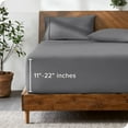 thumbnail image 1 of Bare Home Fitted Sheet - 22" Extra Deep Pocket - Premium 1800 Collection - California King, Gray, 1 of 7