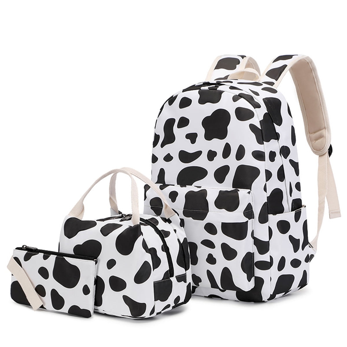 three in one Cow Print Girls Backpack Set for Teens Backpacks School ...