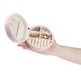 thumbnail image 4 of Unique Bargains Travel Jewelry Box Small Portable Jewelry Organizer Case Storage Display Pink, 4 of 8