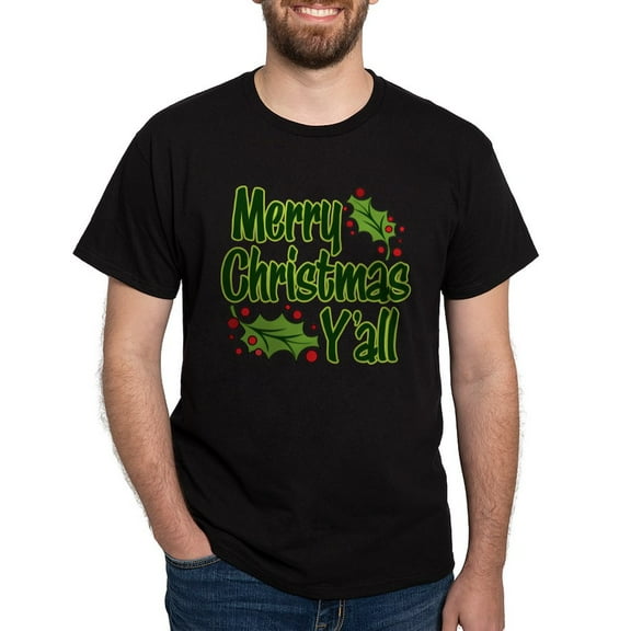 CafePress - MERRY CHRISTMAS Y'all Men's Value T Shirt - Men's Classic Graphic Cotton T-Shirt