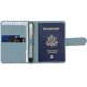 thumbnail image 2 of Funda de piel de primera calidad para pasaporte, resistente al agua, con bloqueo Rfid, cartera de viaje, porta pasaporte con portalápices WD.WDQZL Hogar, 2 of 7