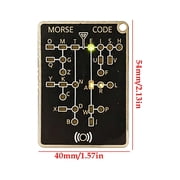 Morse Code Trainer Card Pro-LED Edition, Portable Pocket Learning Device with Light & Sound Feedback, Silent Practice Mode, Record & Playback, for Beginners and Enthusiasts