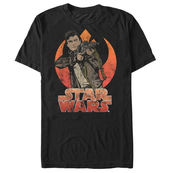 Men's Star Wars The Force Awakens Poe Dameron Resistance  Graphic Tee Black Large
