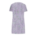 thumbnail image 5 of QUNYINEY Short Sleeve Womens Dresses Boho Casual A-Line Dress Button V Neck Mini Sundress, 5 of 5