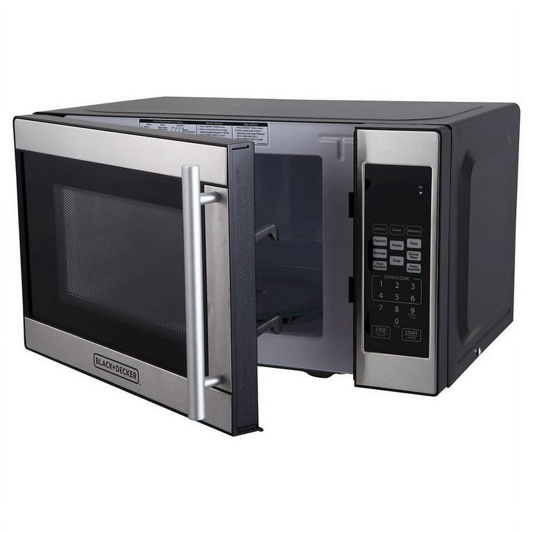 Walmart EM720CGA-B 700W Countertop Microwave Oven - Black, WORKS GREAT  839724013269